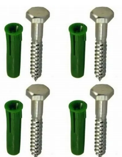 10 Packs Universal Coach Screw & Plug Plastic Anchor Two Color Fasteners Solid Brick Wall Anchors Used Plugs Machines