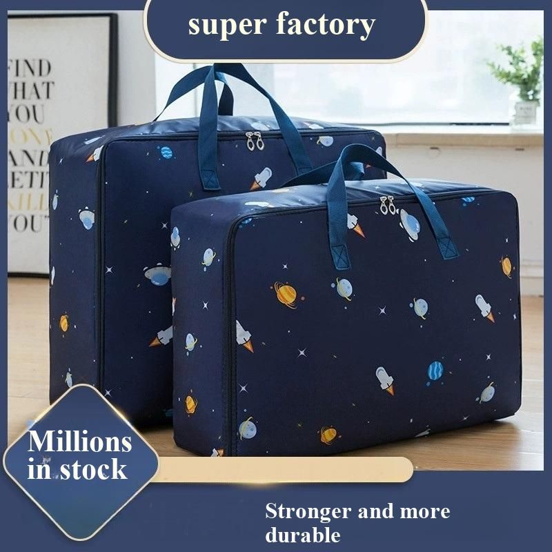 Waterproof Oxford Cloth Quilt Storage Bag Thickened Large Capacity Clothes Organizer Foldable Travel Luggage Bag Moving Bag
