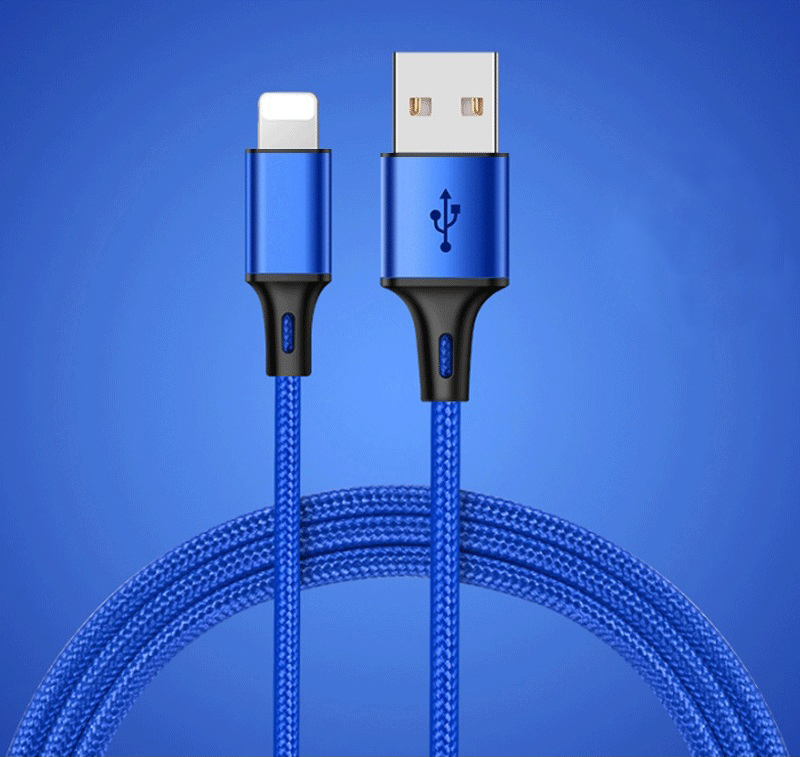 iPhone Charger Cable Mobile Phone Fast Charging 2A Blue 1Pcs/Box