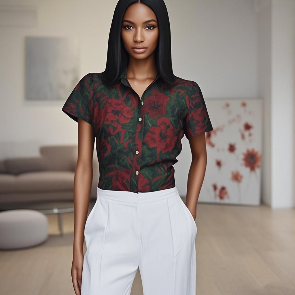 100% Silk Printed Shirt