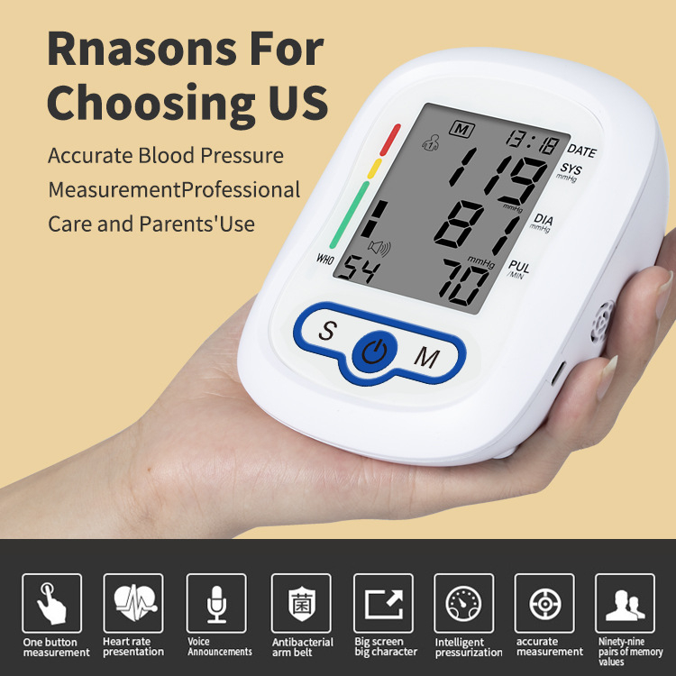 KWL-B06 Blood Pressure Monitor Upper Arm, Automatic Digital Bp Monitor with Cuff 22-32cm, Blood Pressure Machine Pulse Rate Monitor for 2 User Home Personal Use（battery not included）