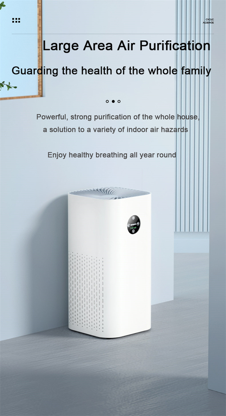 AP-2008 Air Purifier For Home Protable HEPA & Carbon Filters Negative Ion Smart Control Panel Efficient Purifying Air Cleaner