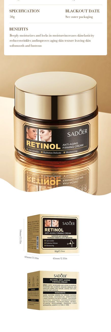 Retinol Anti-Aging Firming Cream Rejuvenating Moisturizing Cream