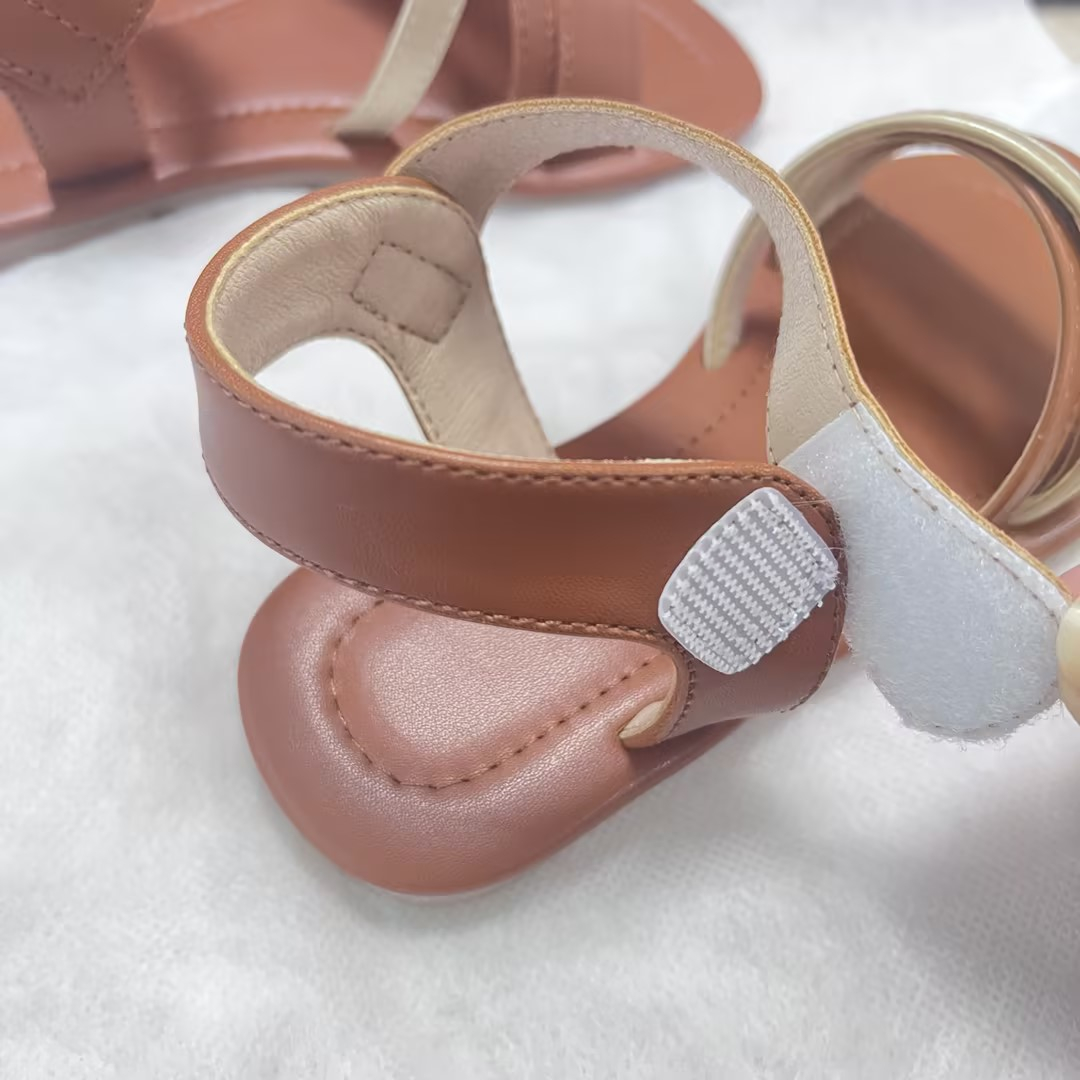 Sweet Girls Sandals Toddler Kids Baby Children's Sandals Non-Slip Cross Shoes Summer Baby Princess Flat Shoes