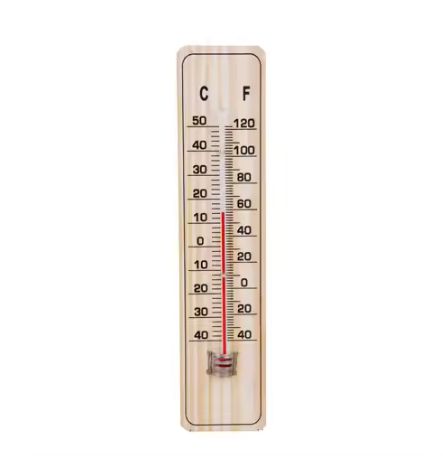 Wooden thermometer measuring indoor and outdoor wooden thermometer