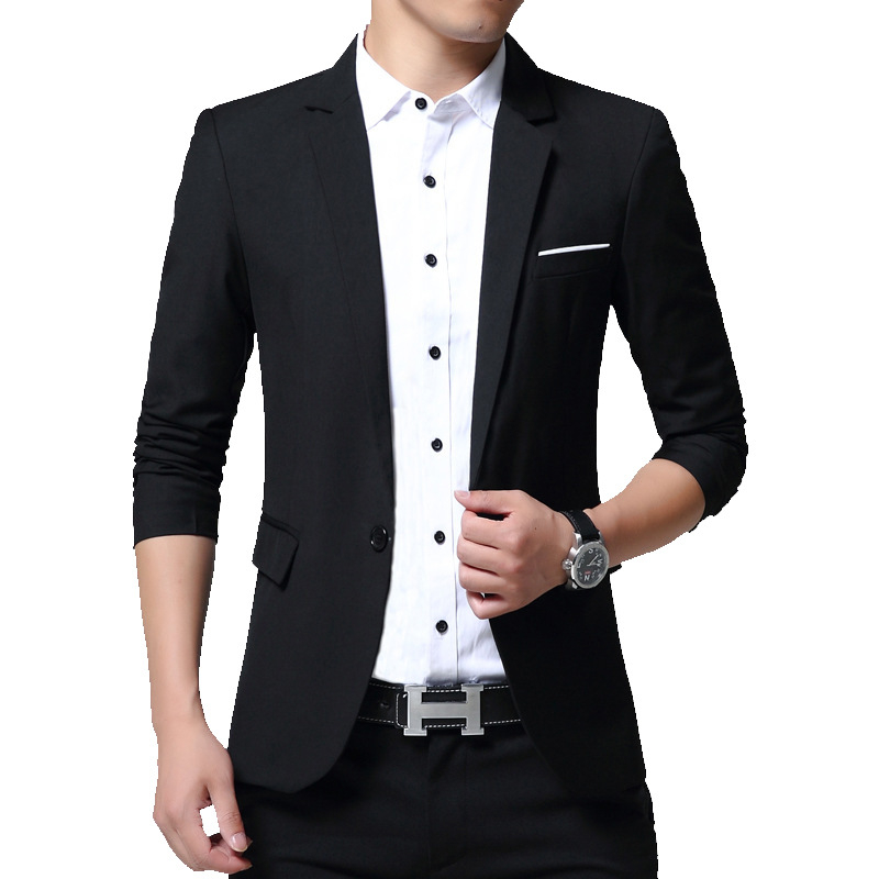 302 Casual Suit Men's Middle-Aged and Young Business Slim Small Suit Men's Formal Jacket Single Suit