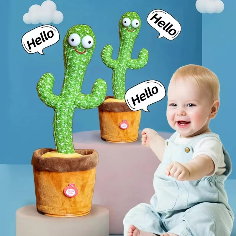 Talking Cactus Baby Toy Dancing Cactus Repeats What You say for Kids with 120 English Songs Dancing Toy for Gift Toddle Girls Boys