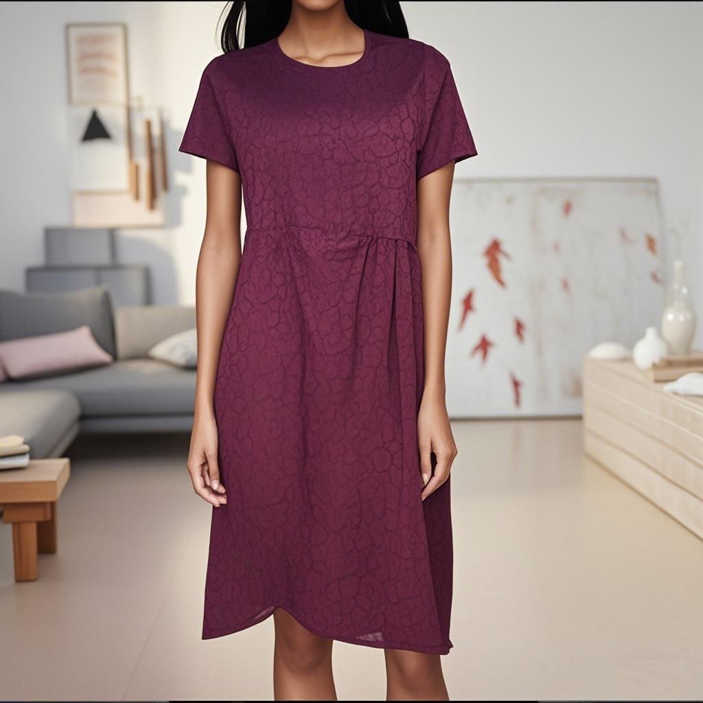 92% Silk Women Dress- Custom Digital Printing Women Dress
