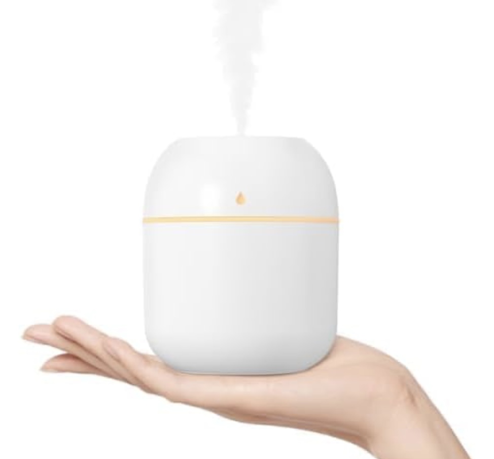 Portable Small Humidifier, USB Personal Desktop Humidifier for Car, Office Room, Bedroom, Auto Shut-Off, 2 Mist Modes, Super Quiet,220ml