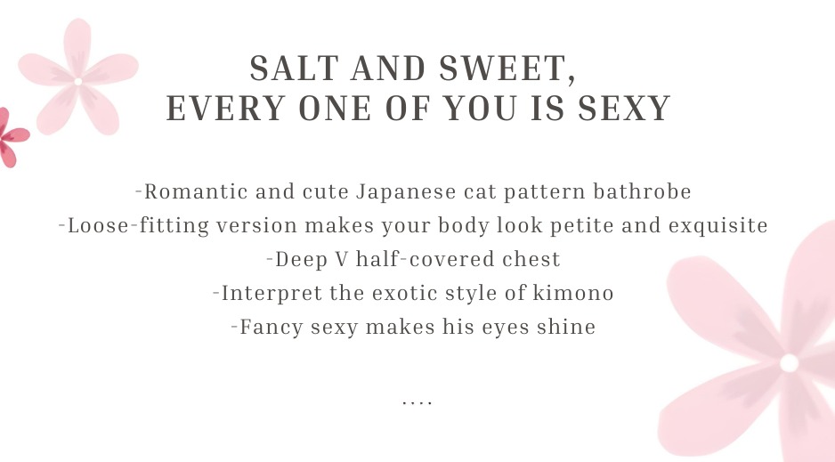 【Sexy Lingerie】Japanese Sakura Bathrobe