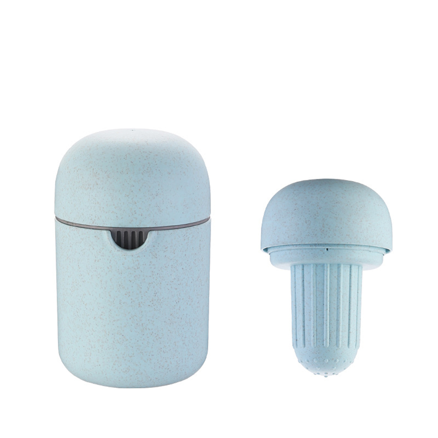 Manual Juicing Cup Wheat Straw Juicer Mini Portable Juicer Orange Lemon Juicerblue