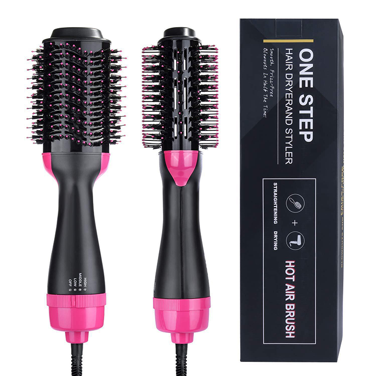 One-Step Hair Blow Tangle Comb Volumizer Electric Hot Air Curling Comb Blow Dryer Anti-Static Hot Air Brush