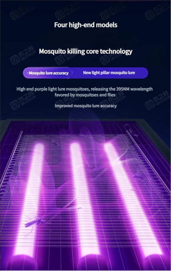 Solar-powered mosquito-killing lamp, outdoor courtyard and garden, outdoor waterproof fly-killing lamp, mosquito-repelling, camping, orchard, insect trapping and killing wonder