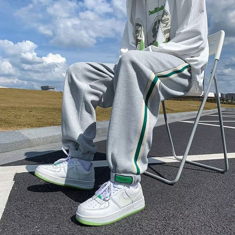 CRB DX97 Men's Autumn Striped Sports Pants Loose Casual Pants