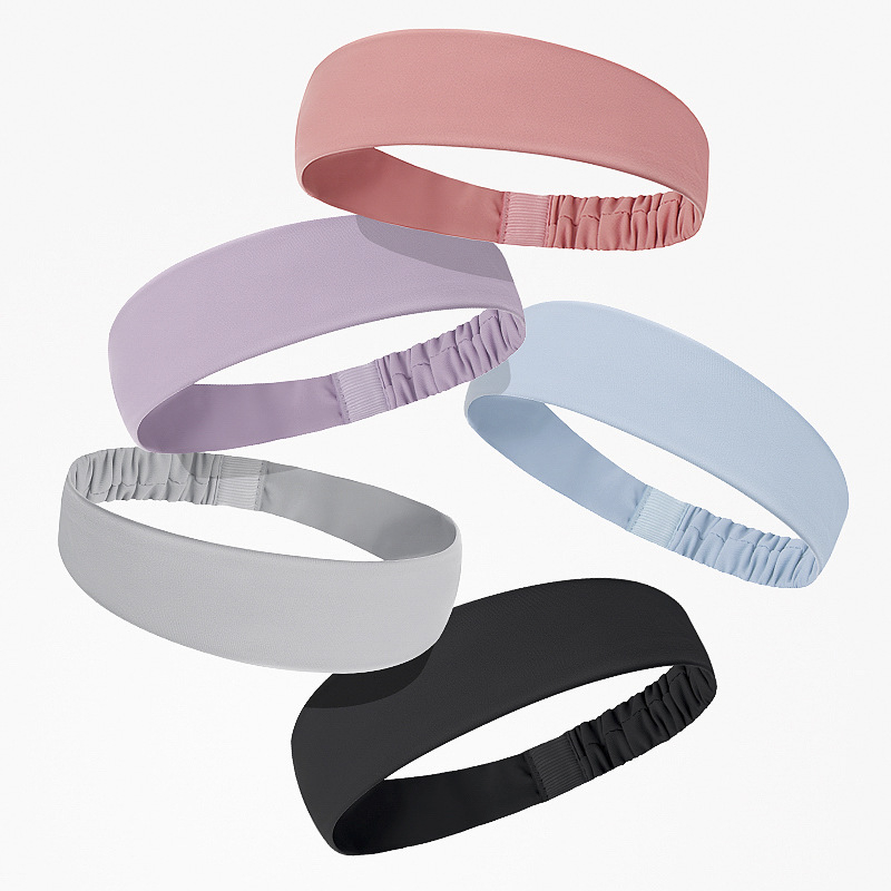 HT013 Workout Headbands for Women Men Sweatband Yoga Sweatbands Elastic Wide Headbands for Sports Fitness Exercise Tennis Running Gym Dance Athletic