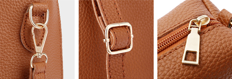 Female Baodan Shoulder Tide Korean Style Bag Handbag Boutique Four-piece Lychee Pattern