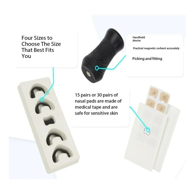 Magnetic nasal ventilating strips, nasal clips, nasal straps, intake breathing expanders