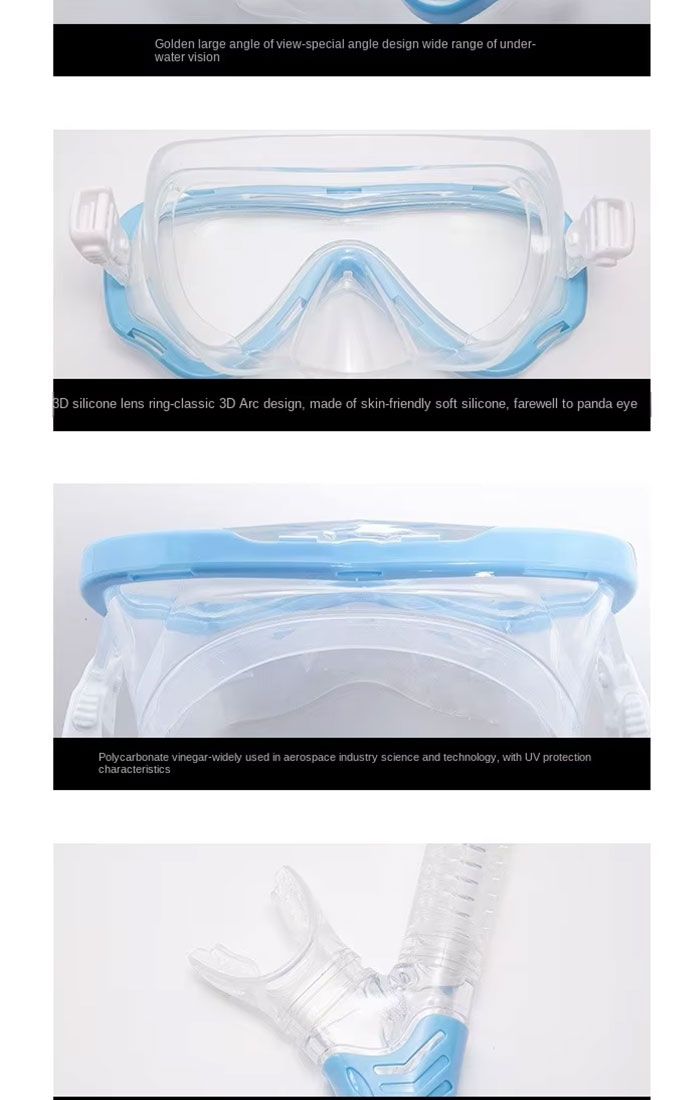 AUNONT Spearfishing Mask Snorkel Set Diving Equipment Swim Mask Snorkel Swimming Diving Set Water Sports New Swimming Gear