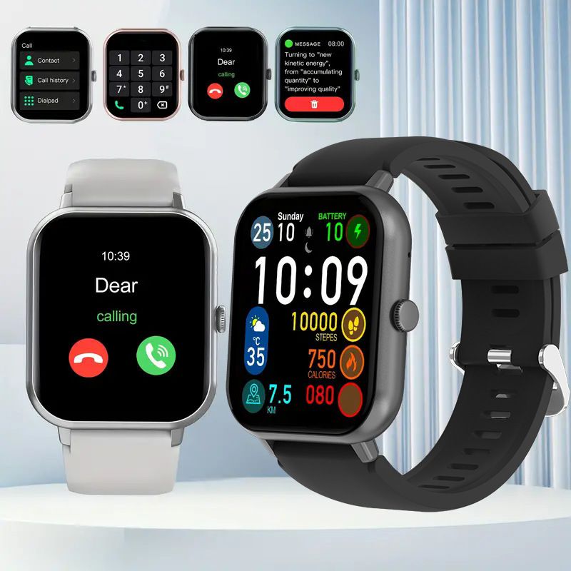 Bluetooth Call Smart Watch, Heart Rate Blood Pressure Blood Oxygen Monitoring, Waterproof Outdoor Sports Watch, Fitness Tracker for Men Women
