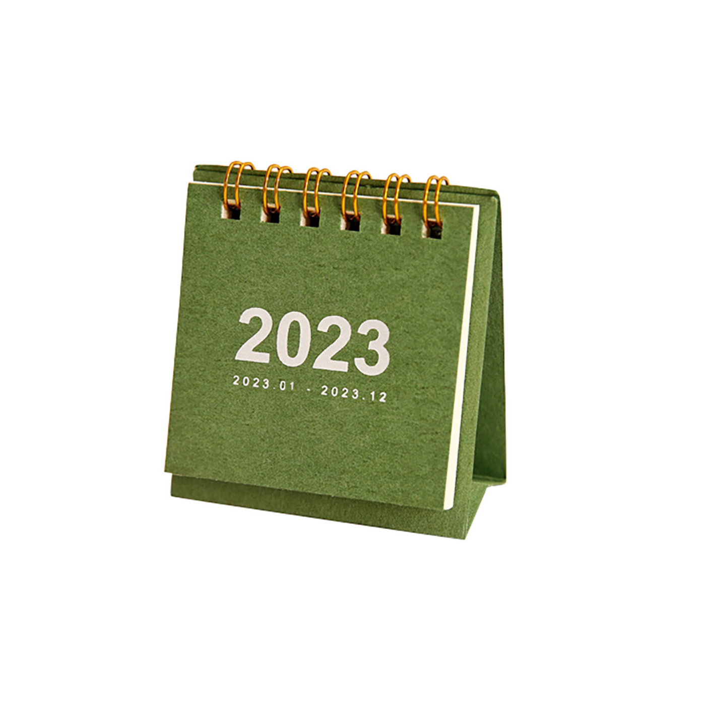 ZZ-096 Refreshing Simple Solid Color 2023 Mini Desktop Paper Calendar Dual Daily Scheduler Table Planner Yearly Agenda Organizer Desk
