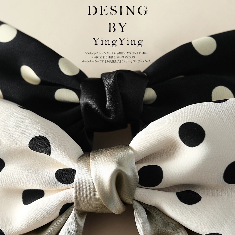 Bow Hair Clip Satin Polka Dots, Hair Clips Ladies with Large Bow, Women Hair Bows Hair Clips French Hair Clips Ballerina Bow, Elegant Satin Hair Accessories