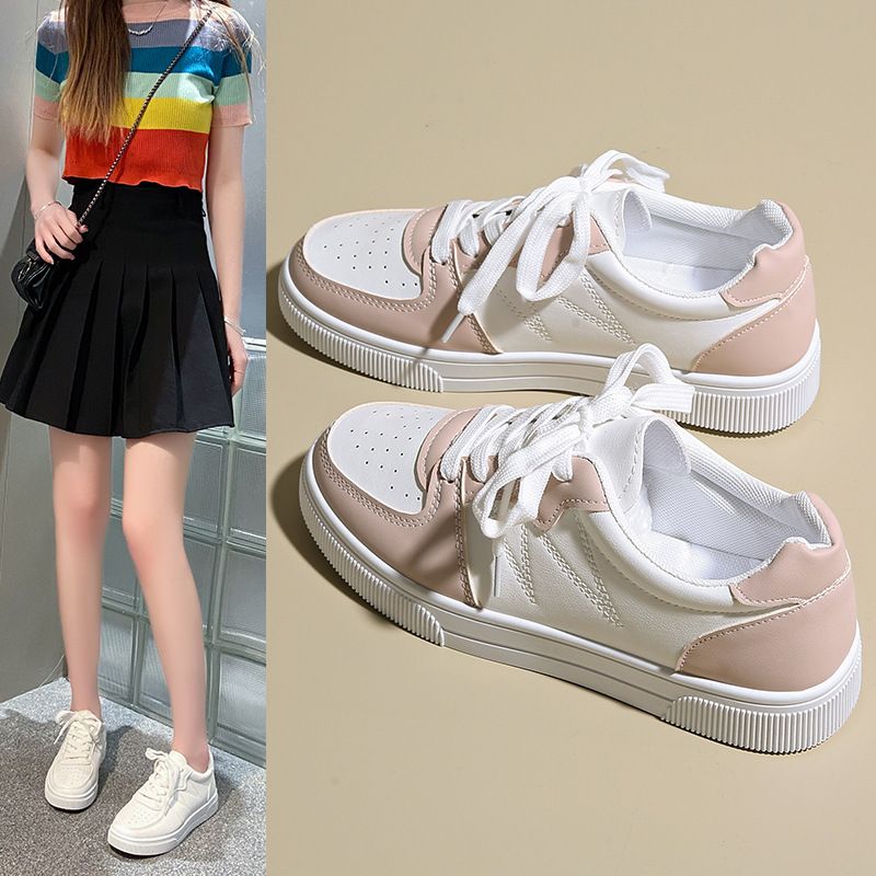 Little white shoes women 2025 spring new ins street fashion shoes shallow mouth breathable Korean version of student leisure sports shoes