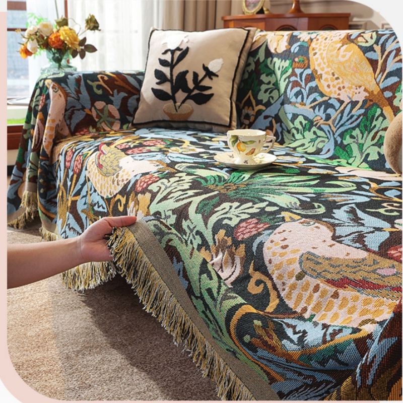 Cotton and linen multi purpose blanket，Sofa cover,90*90cm，90*150cm，90*180cm，90*210cm，90*240cm，180*130cm，180*180cm，180*230cm Printed sofa cushion cover cloth，Double sided sofa towel，Not fading,bed sheet