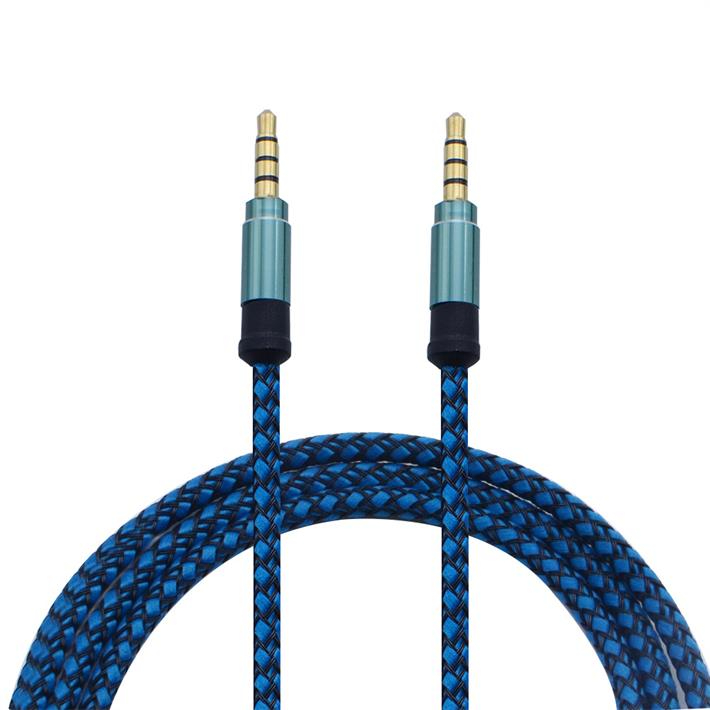 AUX Cable 4 Pole, 3.5mm to 3.5mm Auxiliary Stereo Audio Nylon Braided Aux Cord Compatible Car Home Stereos,Speaker,iPhone iPod iPad,Headphones,Sony