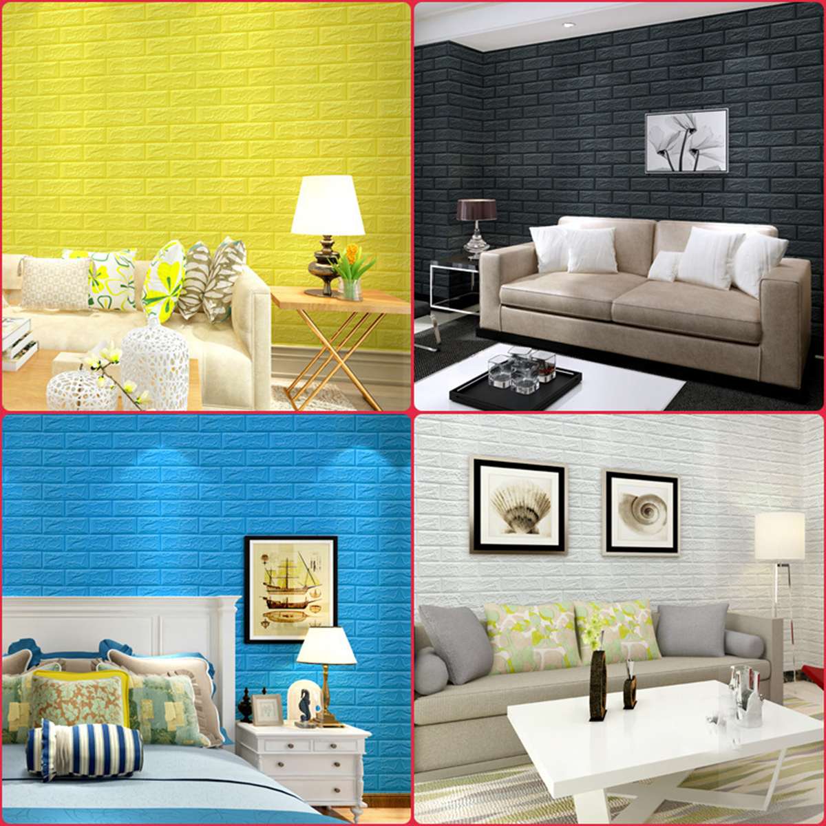 【Multi pcs】Soundproof Peel and Stick Wall Covering 3D Home Wallpaper Interior Decoration Design, Can Also Be Used in Kitchen
