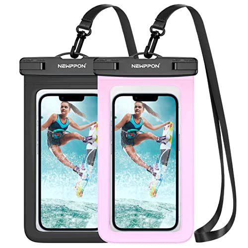 Large waterproof mobile phone bag mobile phone waterproof case swimming hanging neck mobile phone bag touch screen lanyard mobile phone bag universal waterproof dry bag suitable for iPhone 15 14 13 12 Pro Max Plus, Samsung Galaxy Note S23 Ultra underwater mobile phone case, can be used as beach pool waterproof