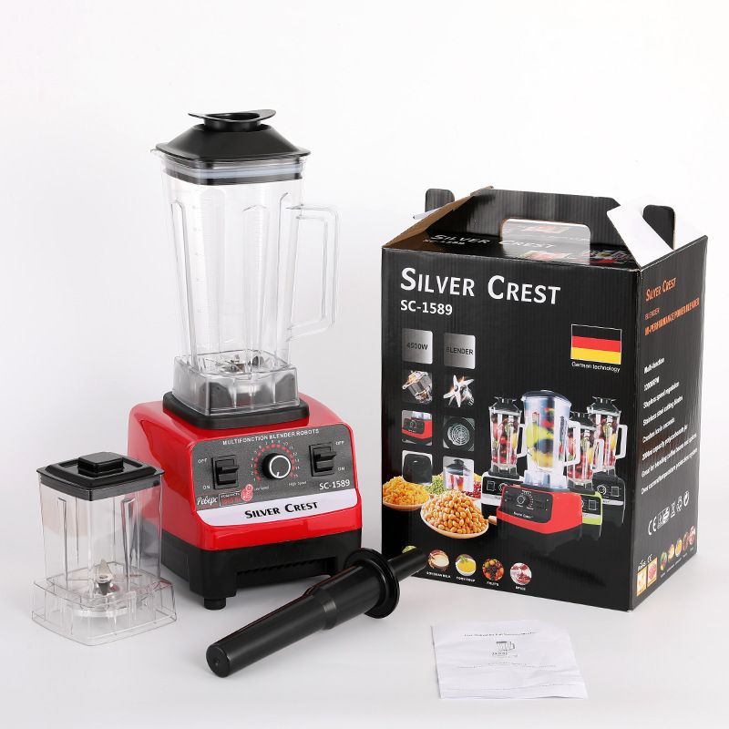 Commercial Blender Heavy-Duty Smoothie Blender w/ 2.5HP Copper Motor & Laser-Cut Blades Quick Ice Crushing 64oz Tritan Jar Self-Cleaning Cooking Grinder, Juicer, Juice Machine