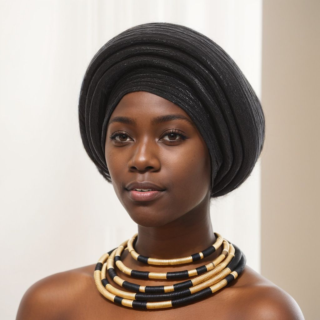 801256634359 Women Hats Headscarf For Fashion Nigerian Weddings Hat Woman Head Band Ladies Headband Lady Head Scarf CapBlack