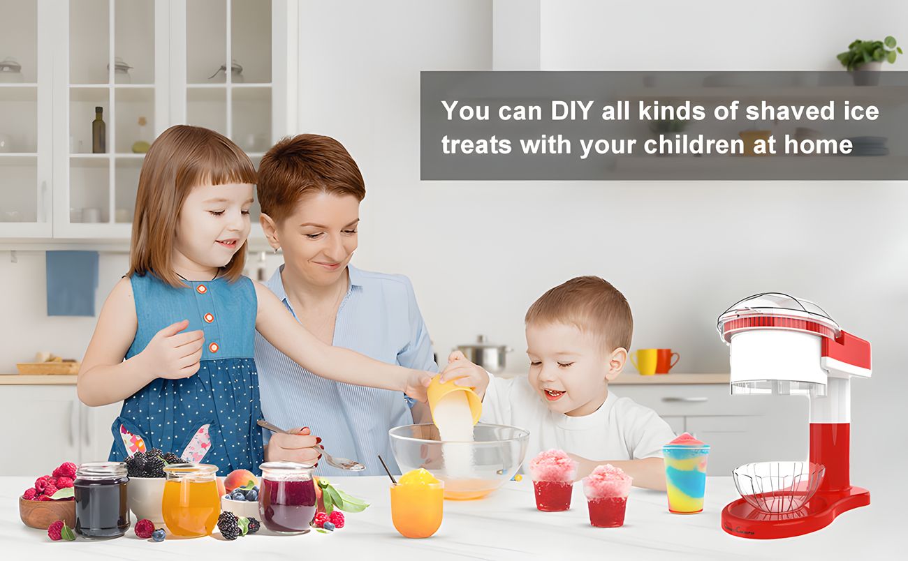 Small Shaved Ice Machine Household American Standard Electric Ice Maker Ice Crusher Smoothie Machine Hail Ice Machine Smoothie Machine