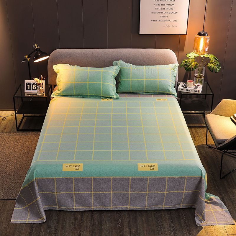 Bed Sheet Bedding 3-piece set CRRSHOP home Bed sheet + 2 pillowcases Skin friendly brushed bed sheets, pillowcases, single and double setscolor  # 21