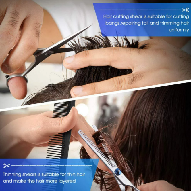 Hairdressing Scissors 6 Inch Hair Scissors Professional Hairdressing Scissors Cutting Thinning Scissors Barber Shear Accessories