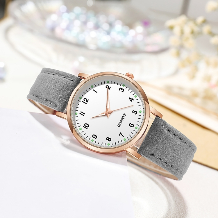 Female Luminous watch leisure time fashion girl Wrist watch Noctilucent light Belt Women's quartz watch CRRSHOP white red purple green blue black pink brown grey watch