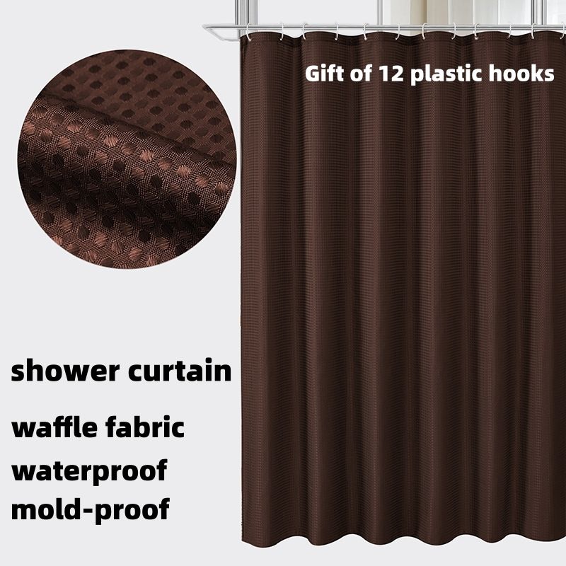 Curtain ，Waffle fabric, waterproof, anti mold, durable, polyester, shower curtain, bathroom, curtain, toilet, partition curtain,180*200cm,180*180cm,150*180cm,90*180cm 