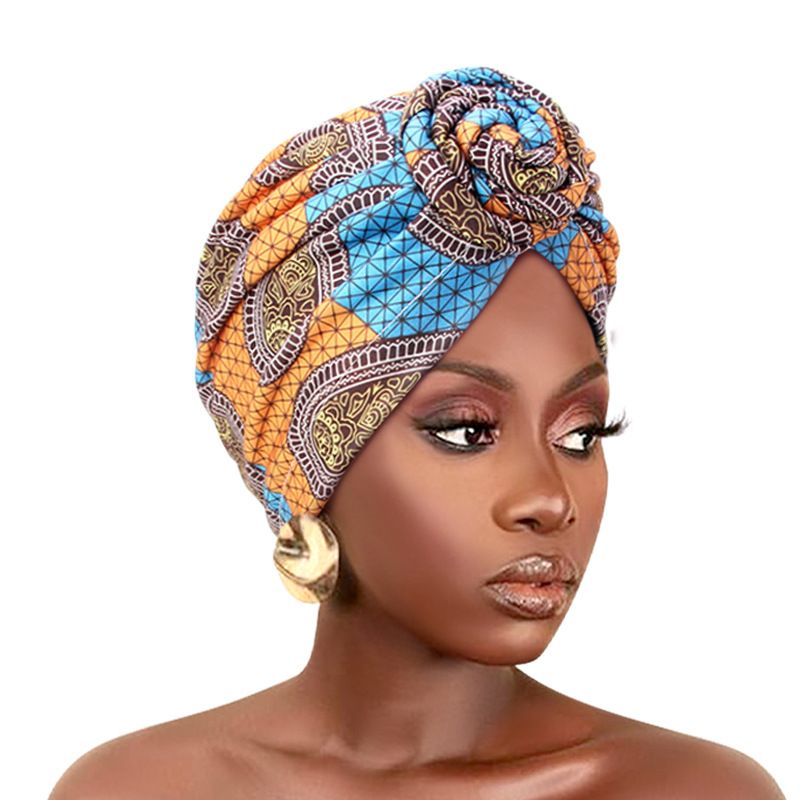 Colorful style headscarf flower headscarf hat elastic print hat sleeping hatstyle 16