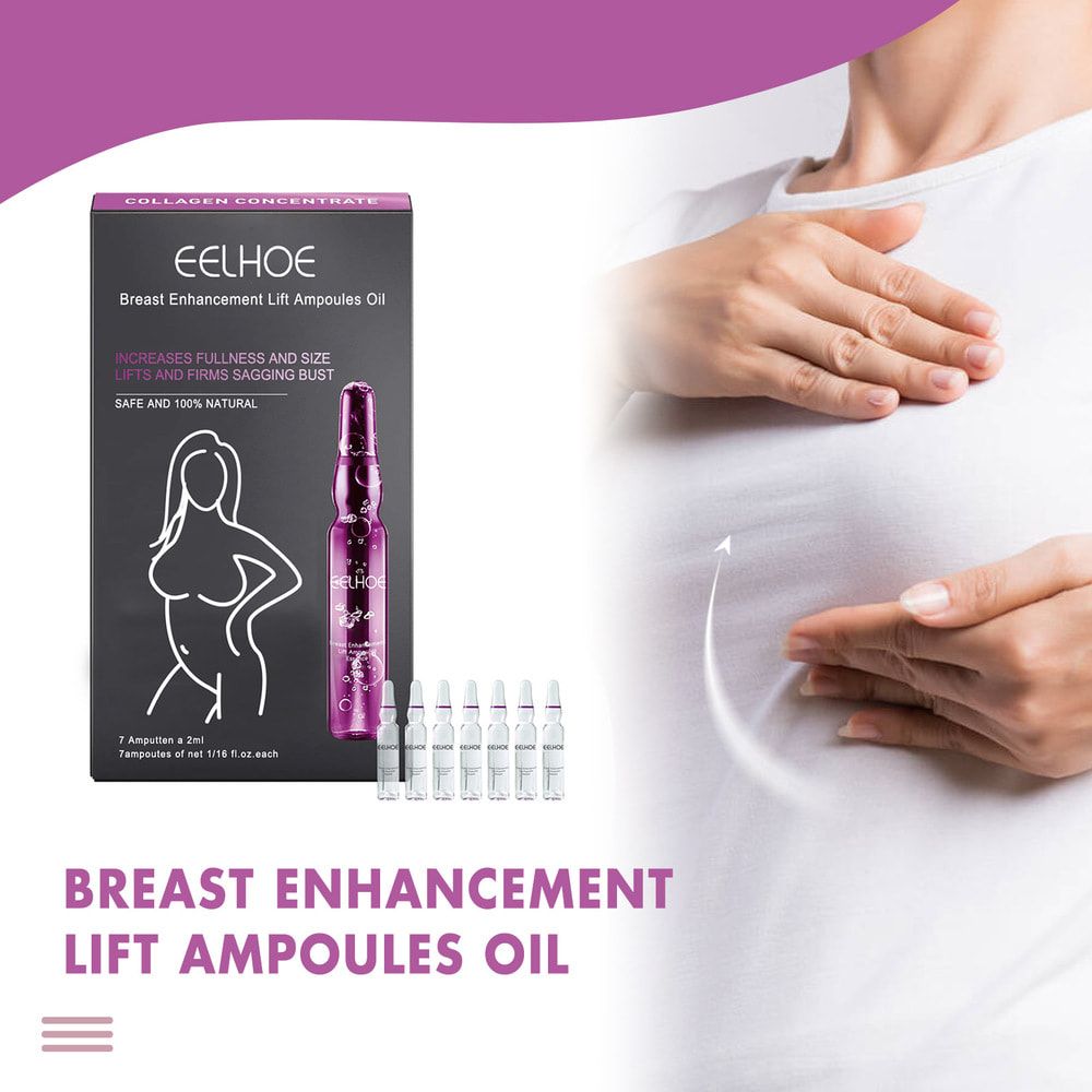 EELHOE Breast Enhancement Lift Ampoules Oil, Fast Firming Plumping Growth Enlargement Massage Boobs Oil Bigger Breast Beauty Body Care Ampoule