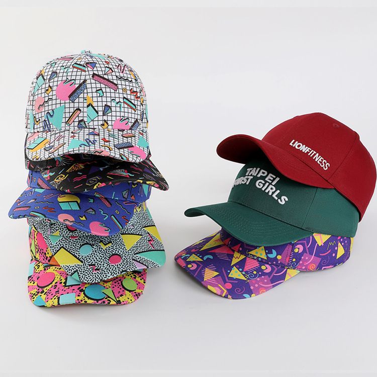 9-D9 Polyester Graffiti Baseball Cap Sports Snap-back Cap