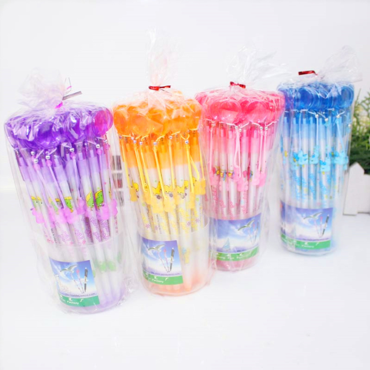 B19 40PCS Creative Magnifying Glass Ballpoint Pen Crystal Pens Writing Student School Learning Office Home Signing Writing Supplies Stationery