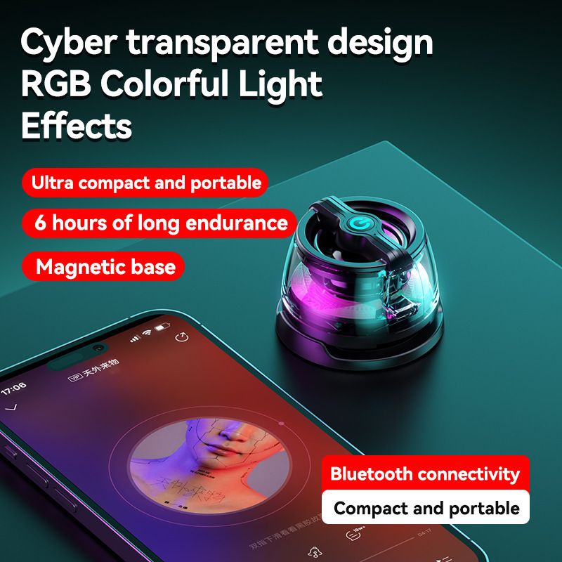 Edifier G200 Magnetic Bluetooth Speaker - Gift Ideas - Multifunctional Cell Phone Stand Wireless Speaker with Strong Magnet for iPhone/Android/Fridge/Workbench/Pole/Car/Bike/Golf Cart & Anything Metal
