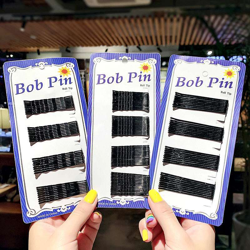 60Pcs/Lot Fashion Black Women's Bobby Pins Invisible Wave Hair Grips Salon Barrette Hairpin Hair Clips Ladies' Barrette