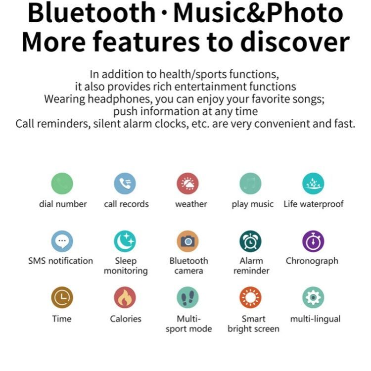 Smart Bracelet T900 PRO MAX smartwatch Bluetooth call CRRSHOP Smart Watch  1.8" HD large screen black silvery grey pink blue watch rotate button free shipping