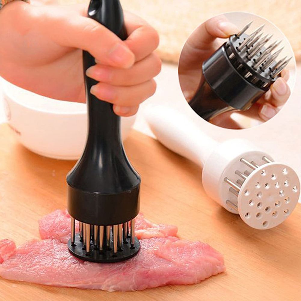bh001 Meat Tenderizer Tool with Ultra Sharp Stainless Steel Needle Blades Meat Tenderizer Tool Profession Kitchen Gadgets Jacquard for Tenderizing and Cooking BBQ, Marinade, Steak, Beef, and Poultry