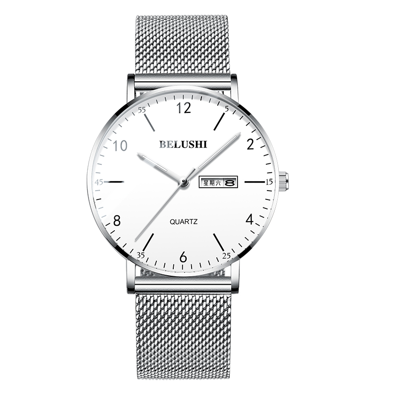 Stainless Steel Men Watches Luxury Fashion Casual Dress Quartz Wristwatch Business Calendar Watches