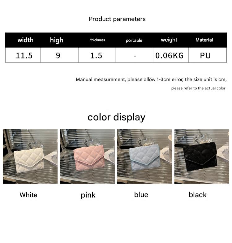 Miss DG 2025 new fashion clutch coin purse girls card bag simple small square bag