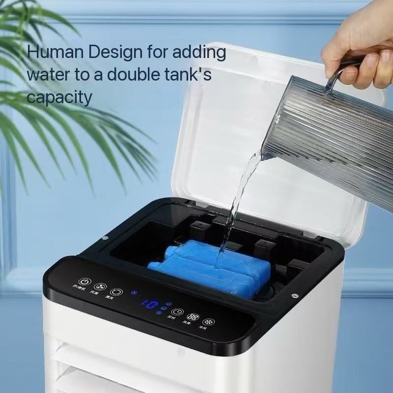 Rongshida air conditioning fan refrigeration domestic vertical mobile cooling machine large wind fan cold fan ice crystal kitchen