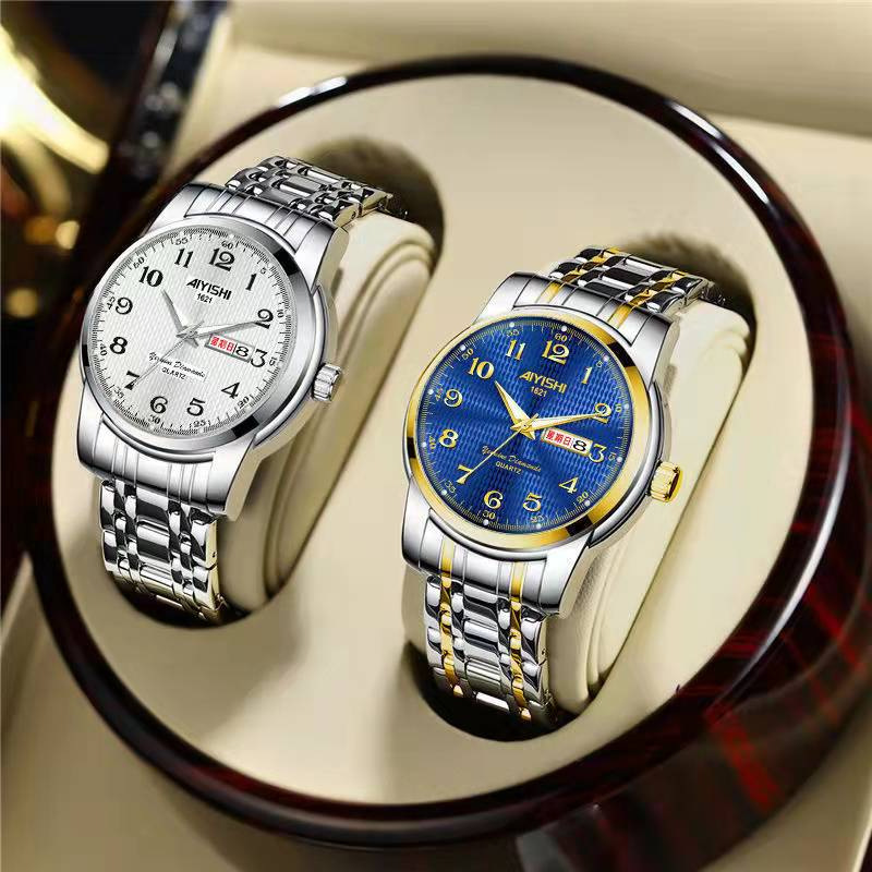 Switzerland imported moving watch automatic mechanical watch men's night light waterproof double calendar watch genuine brand name