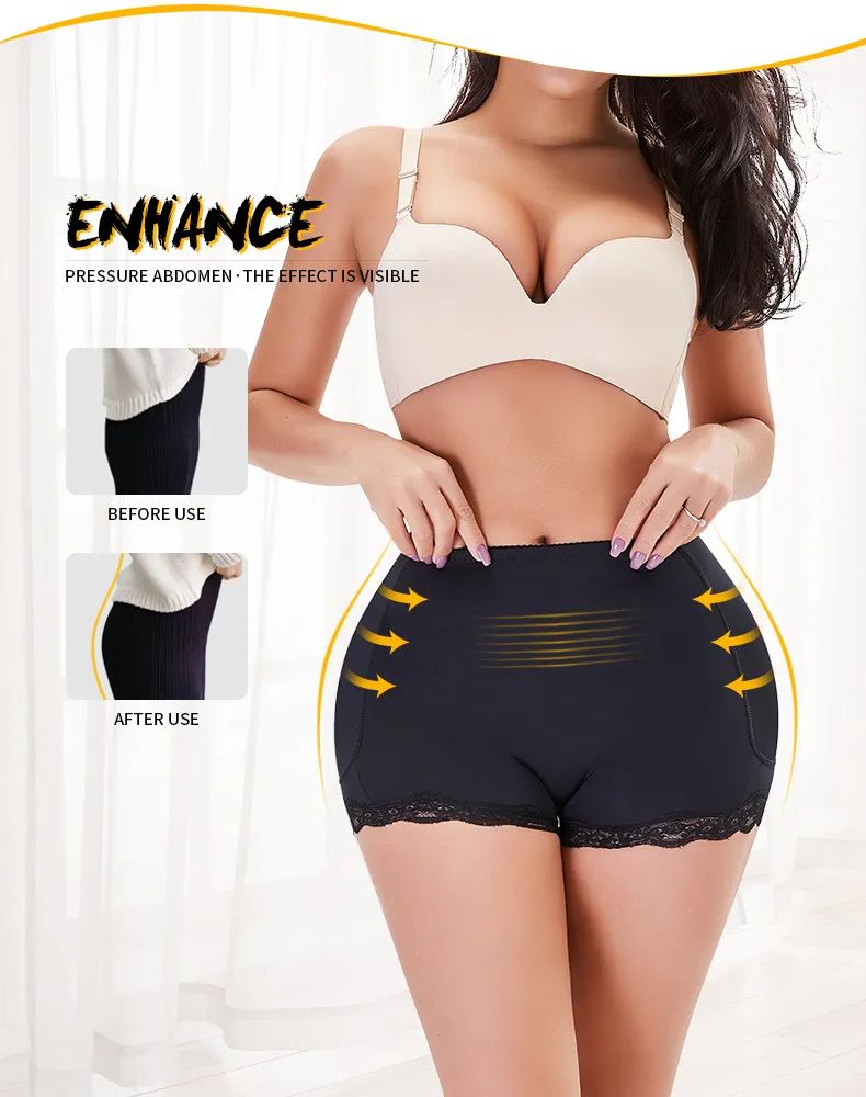 Women Butt Lifter Panty Fake Buttock Body Shaper Padded Underwear Lady Lift Bum High Waist Tummy Control Hip Panties